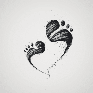 Natia minimalistic line painding baby feet im a heart db6a982c 3b02 4722 a512 45dc07197a64